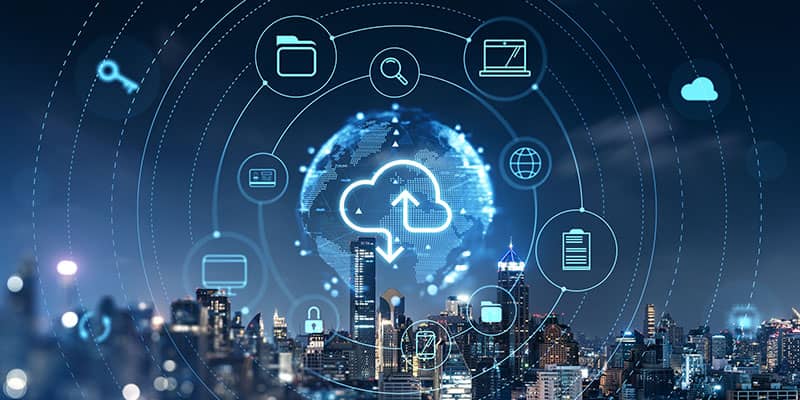 Illustration of cloud backup